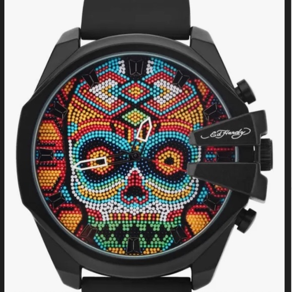 - Ed Hardy skull silicone watch - Picture 1 of 7